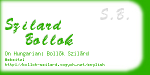 szilard bollok business card