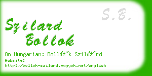 szilard bollok business card